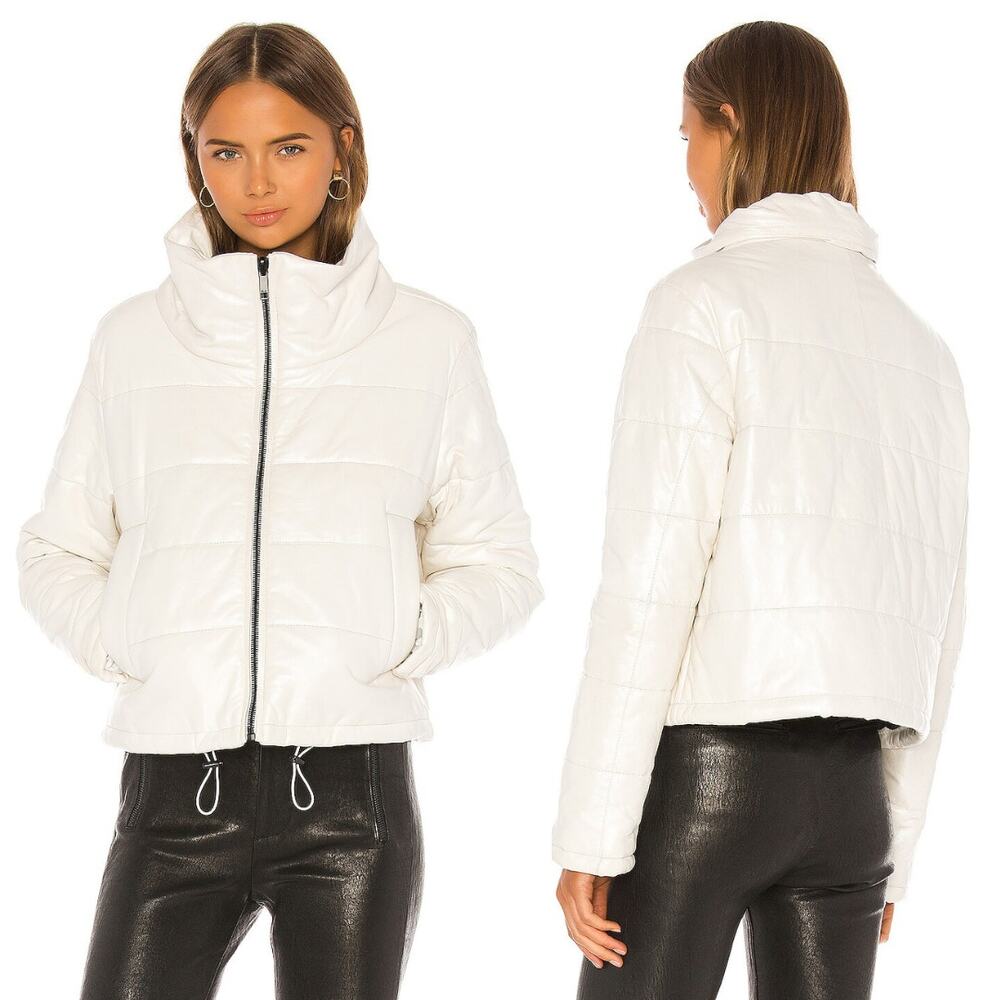 LTH JKT‎ Cay Cropped Puffer Jacket in Pearl White Size Small